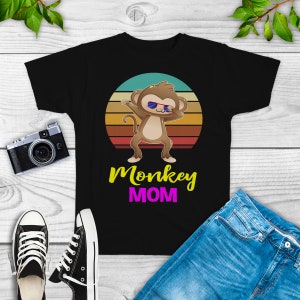Monkey Mom Shirt, monkey Tank Top, monkey Sweatshirt, monkey Hoodie, Funny Monkey Gifts, Monkey Lovers, monkey art