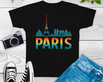 Vintage Retro Paris Shirt, Paris shirt for girls, paris eiffel tower, paris theme baby shower, paris tee shirt, paris themed gifts