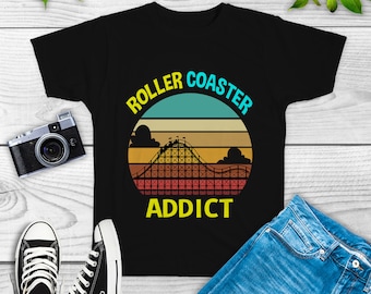 Roller Coaster Addict Shirt, sweatshirt, amusement park shirt, theme park shirt, carnival shirt, roller coaster party, roller coasters
