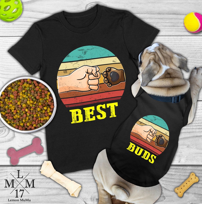 Best Buds Tank Top, Matching Dog Human, Match Your Dog, Dog Pajamas, Dog and Adult pjs, Dog Mom Gift Idea, Dog Clothing 