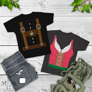 Oktoberfest Couple Shirts, Costume, Lederhosen Dirndl, German Matching Beer Drinking Set, gifts, party theme