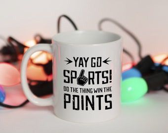 Yay Go Sports Mug, baseball, basketball, football, draft, hockey, fantasy, fan, sports, coach, gift, t3746