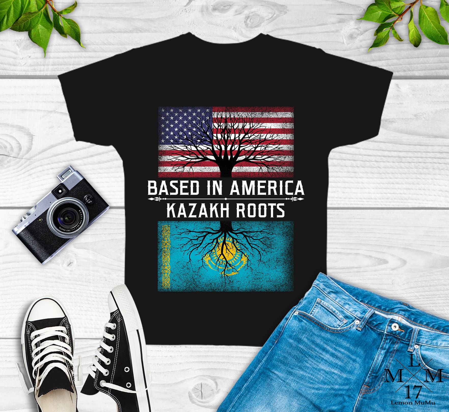 Kazakh American Shirt, Kazakhstan, roots, flag, sweatshirt, hoodie, tank top, birthday party theme, heritage, grown, culture, t3770