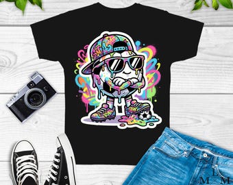 Soccer Graffiti Drip Shirt, Tee for Men Women Boys Kids, Vintage 90s Meme T-shirt Parody