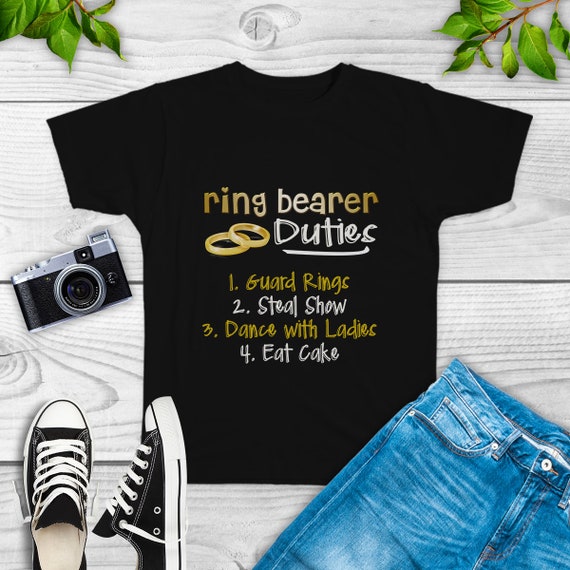 Ring Bearer Duties Funny Proposal T-Shirt | Zazzle | Ring bearer duties, Ring  bearer shirt, Ring bearer