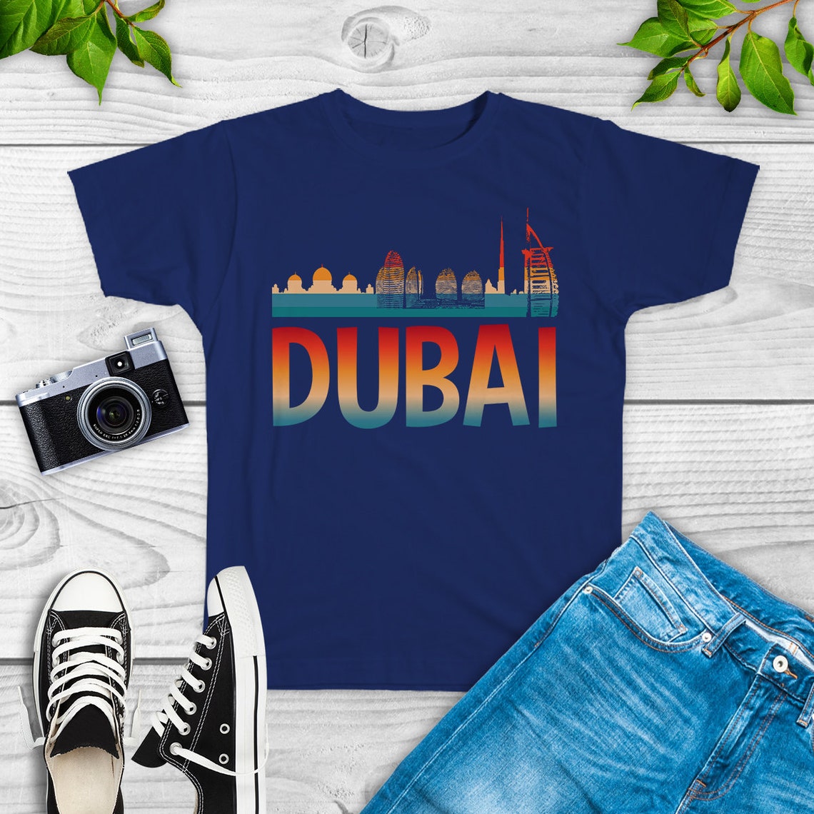 Retro Dubai UAE Shirt Dubai City Trip Skyline Souvenir Etsy