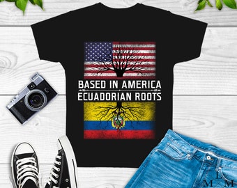Ecuadorian American Shirt, Ecuador, roots, flag, sweatshirt, hoodie, tank top, birthday party theme, heritage, grown, culture, t3757