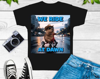 Hamster Shirt Funny Gifts For Men Women Kids Mom Dad Fur Bday We Ride At Dawn
