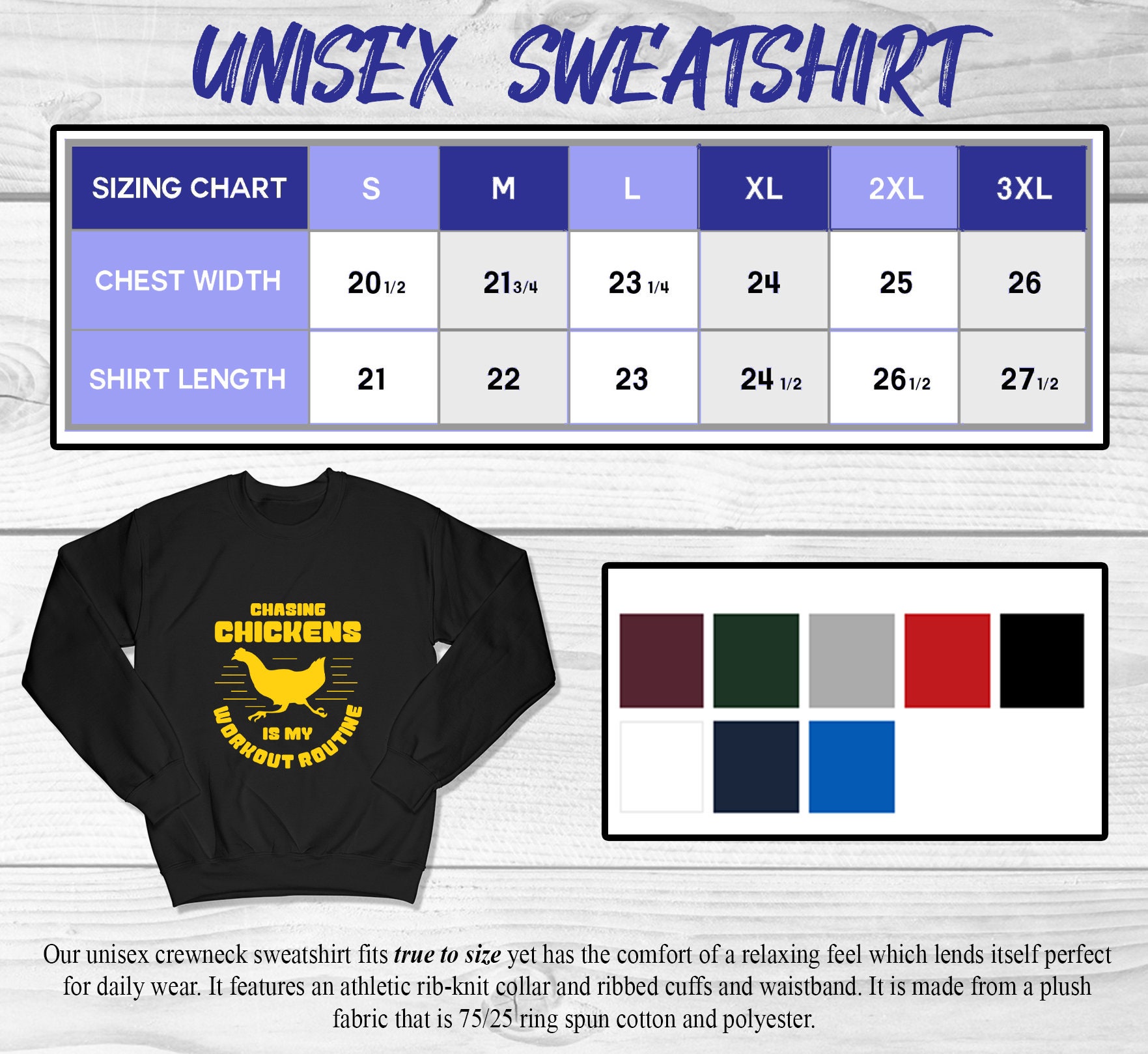 chasing chicken sweatshirt