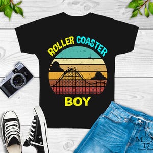 Roller Coaster Boy Shirt, Sweatshirt, Hoodie, amusement park shirt, theme park shirt, carnival shirt, party for son godson son in law
