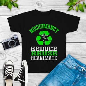 Necromancer Recycle Shirt, rpg accessories, larp shirt, larp gifts, dnd terrain set, necromancer costume