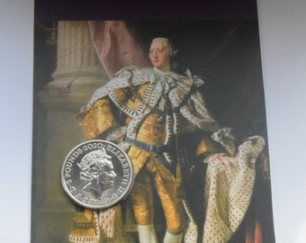 2020 Royal Mint King George III UK Brilliant Uncirculated Five Pounds coin BU