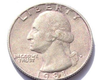 1981 United States George Washington Quarter Dollar coin