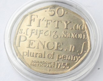 2005 Johnson’s dictionary 50p coin