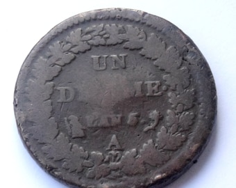 1796-97 France un decime Lan 5 French Revolution coin