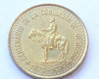 1979 Argentina 50 pesos 100th Conquest of Patagonia high grade coin