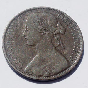 1862 Penny Queen Victoria  coin