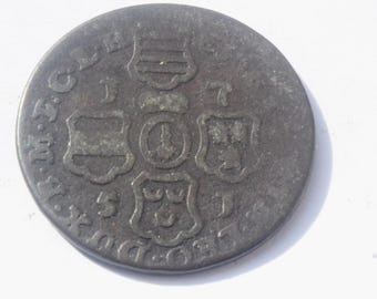 1751 Frankreich Belgien Liege 2 liards Jean Théodore de Bavière Münze
