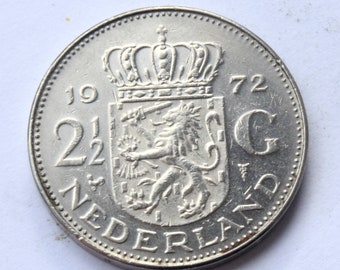 1972 Netherlands 2 1/2 Gulden Coin