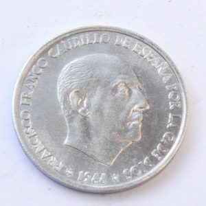 1966 Spain 50 Centimos Aluminum high grade coin