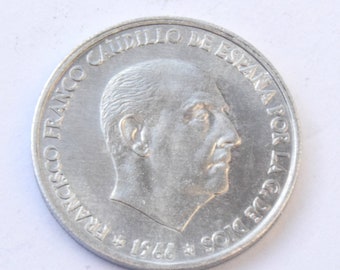 1966 Spain 50 Centimos Aluminum high grade coin