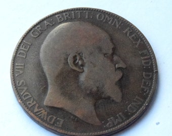 1907 King Edward VII Penny Coin