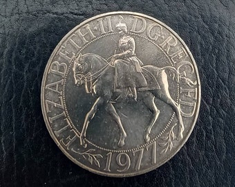 1977 Queen Elizabeth II Silver Jubilee crown coin