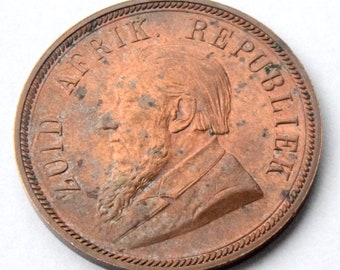 1898 South Africa Penny  Red/Brown Colors, Rare High Grade coin