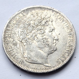 1835 W Francja 5 Franków Ludwik Filip, Lille, Srebrna moneta