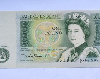 1981-1984 Great Britain  Pound Banknote QE II Cashier D H F Somerset, Isaac Newton On Reverse