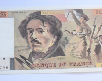 1988 Banque de France 100 Francs  Ferdinand-Victor-Eugène Delacroix