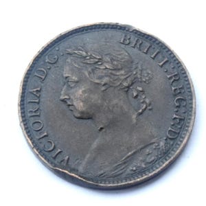 1881 Queen Victoria Farthing Britse munt
