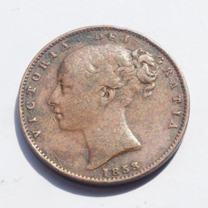 1838 Queen Victoria Farthing Uk coin