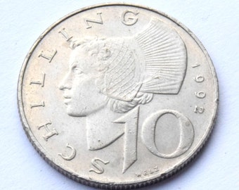 1992 Austria 10 Schilling high grade coin