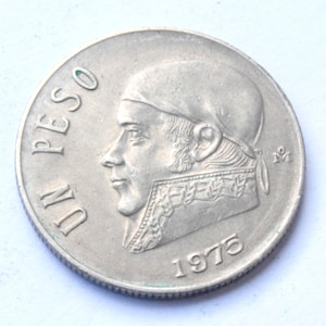 1975 Mexico, Mexican Coin, Un peso 1 Peso Jose Morelos Pavon