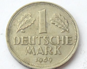 1969 F Germany one 1 Mark Coin