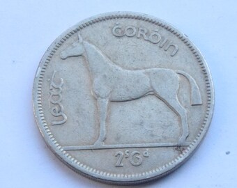 1951 Irish Ireland Half Crown 2/6 EIRE Horse coin
