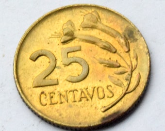 1967 Peru 25 Centavos  Coin