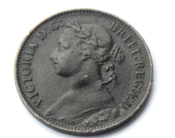 1884 Queen Victoria farthing Uk high grade coin