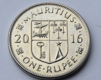 2016 MAURITIUS  1 RUPEE high grade coin