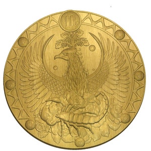 Panoramiczny znak zodiaku STL Skorpion. Model 3D. do frezowania i drukowania 3D. STL dla artcam. Wysokiej jakości model 3D. STL modelu 3D zodiaku.