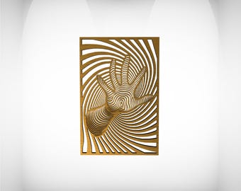 3D Hand Illusion Wall Art Panel | Laser Cut Files, CNC, SVG,DXF