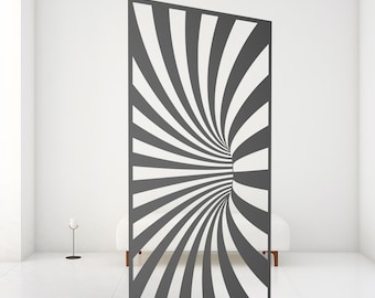 3D Optical Illusion Wall Panel STL Model|DXF,SVG Laser Cut File.
