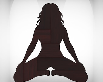 Sensual Silhouette Line Art SVG, Woman Heart Cutout (Digital Download)