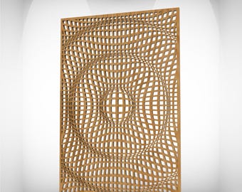 Optical Illusion Panel SVG | Geometric Wall Art | Laser Cut Screen | Modern Decor DXF
