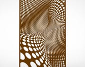 Optical Illusion Wall Panel Decor: CNC Laser Cut File (Digital Download)