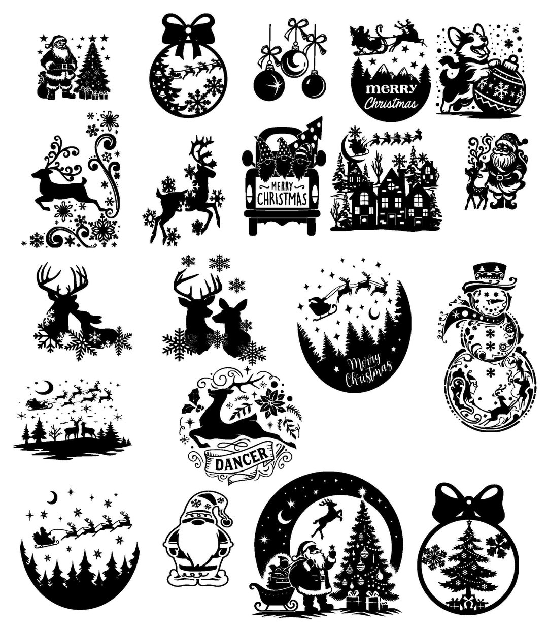 Christmas SVG Bundle: Holiday Laser Cut Files (digital Download) - Etsy