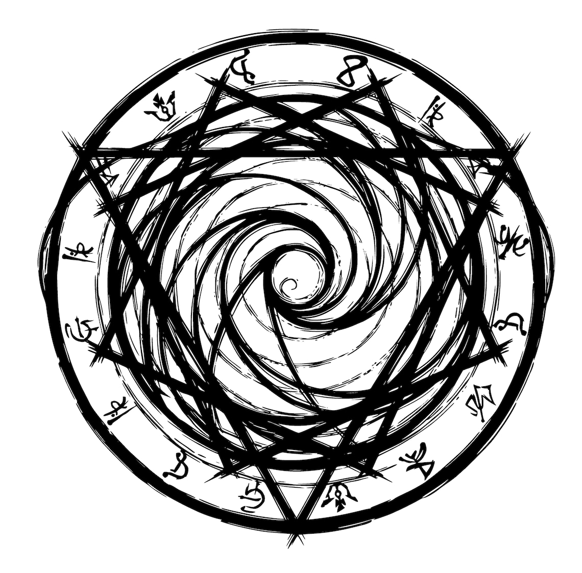 Magical Symbols Collection - Digital Occult Stencils for Crafting. - Etsy