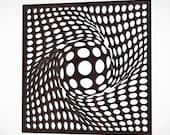 Optical Illusion Wall Panel Decor: CNC Laser Cut File (Digital Download).