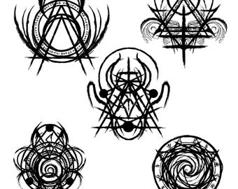 Magical Symbols Collection - Digital Occult Stencils for Crafting.
